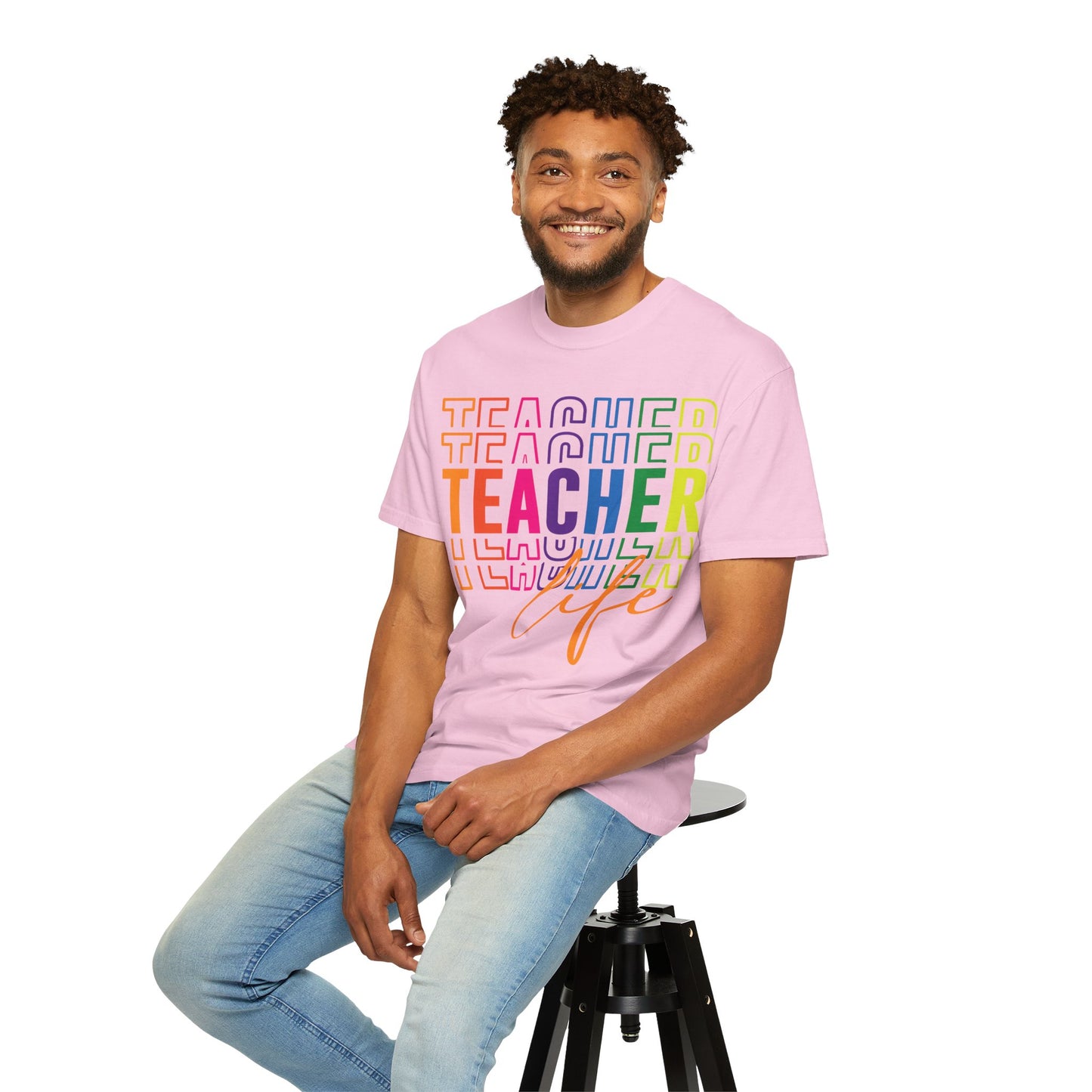 Vibrant Teacher Life T-shirt, Gift for Teachers, School Apparel, Teacher Appreciation Day, Classroom Wardrobe, Unisex Floral Tee