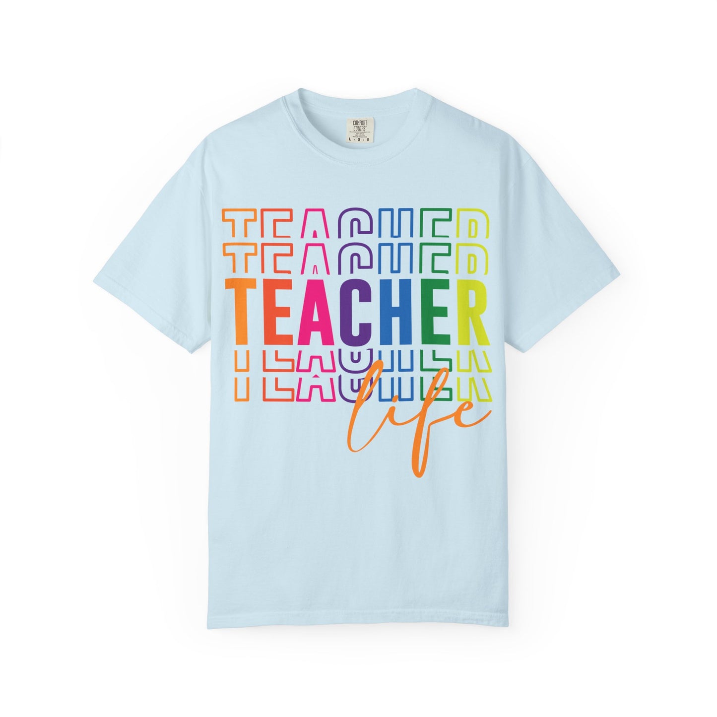 Vibrant Teacher Life T-shirt, Gift for Teachers, School Apparel, Teacher Appreciation Day, Classroom Wardrobe, Unisex Floral Tee
