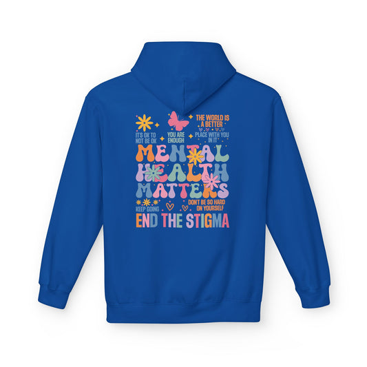 Mental Health Matters Hoodie, Soft Fleece Sweatshirt, Awareness Apparel, Gift for Mental Health Advocates, Comfort Wear, Positive Vibes