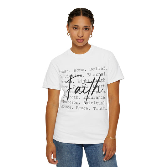 Faith-Inspired Unisex Garment-Dyed T-Shirt, Inspirational Tee, Faith Shirt, Motivational Apparel, Spiritual Gift, Everyday Wear